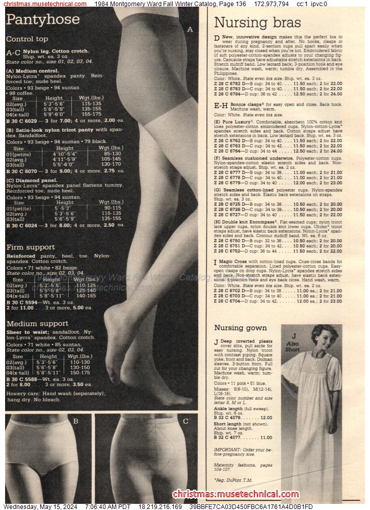 1984 Montgomery Ward Fall Winter Catalog, Page 136