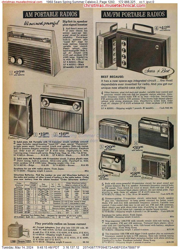 1968 Sears Spring Summer Catalog 2, Page 1293