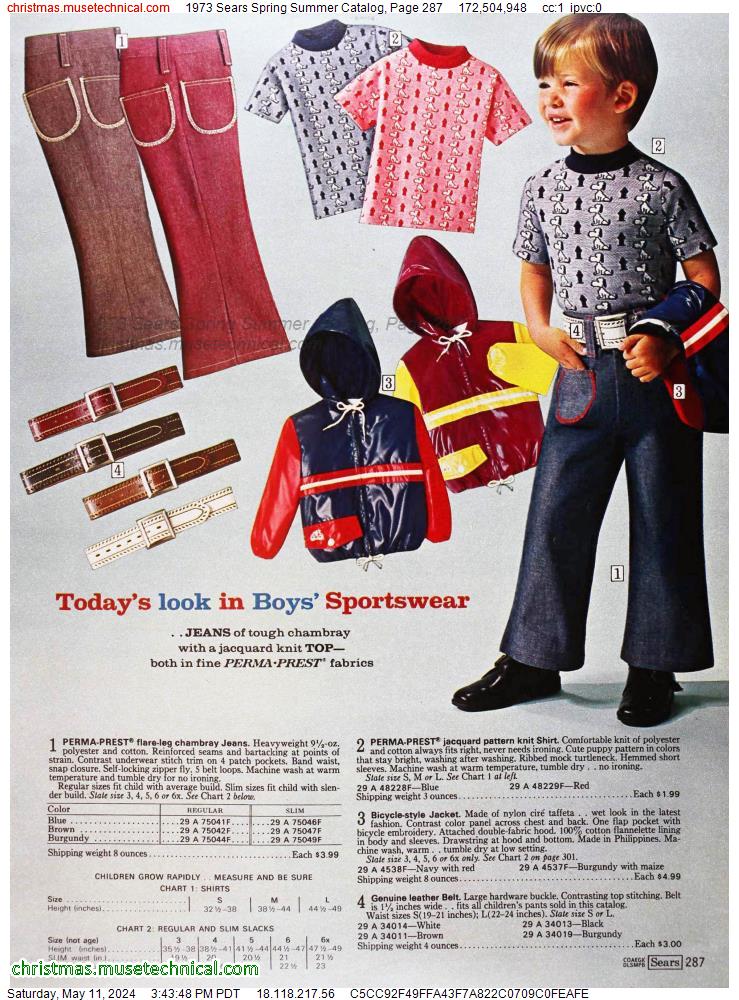 1973 Sears Spring Summer Catalog, Page 287