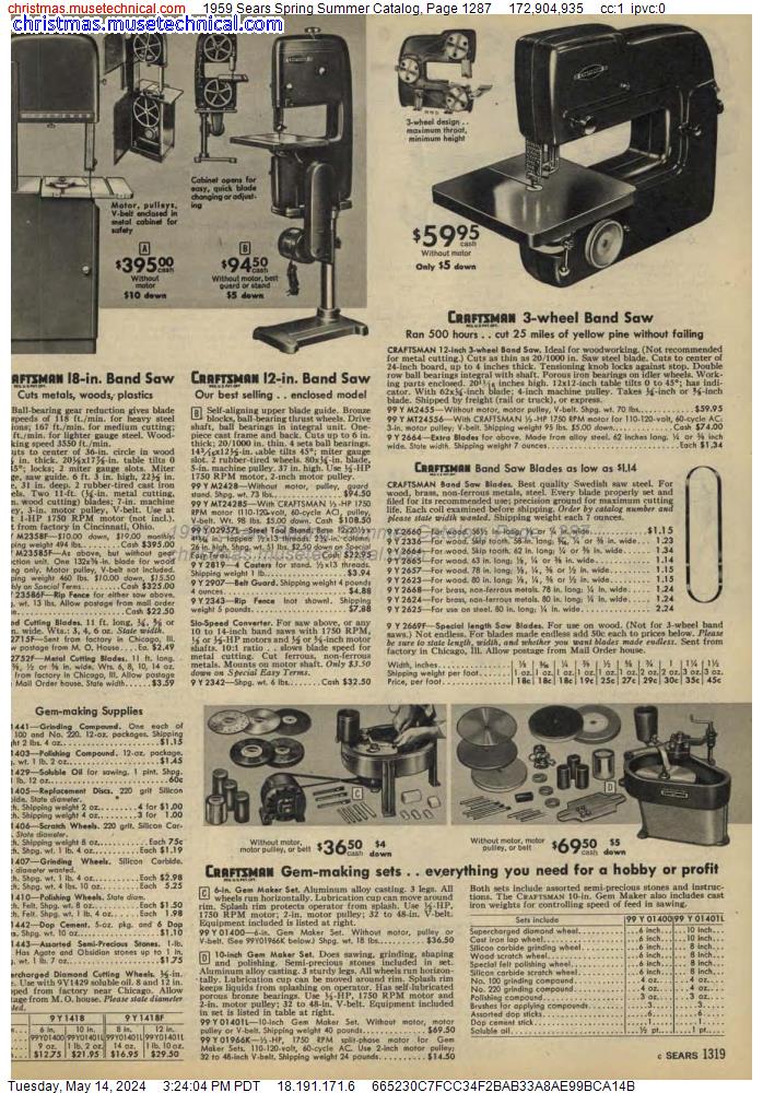 1959 Sears Spring Summer Catalog, Page 1287