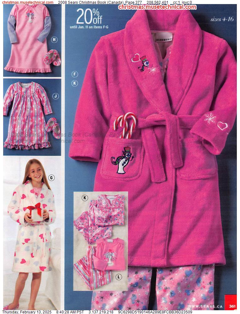 2008 Sears Christmas Book (Canada), Page 377