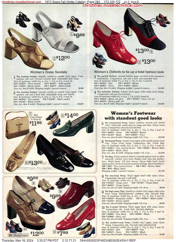 1973 Sears Fall Winter Catalog, Page 382