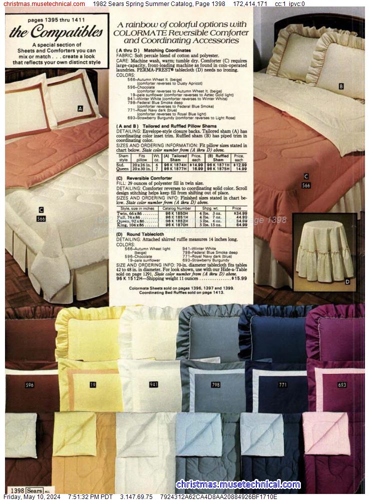 1982 Sears Spring Summer Catalog, Page 1398