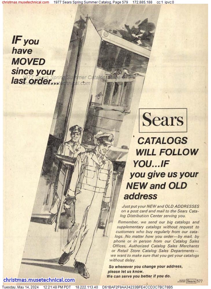 1977 Sears Spring Summer Catalog, Page 579