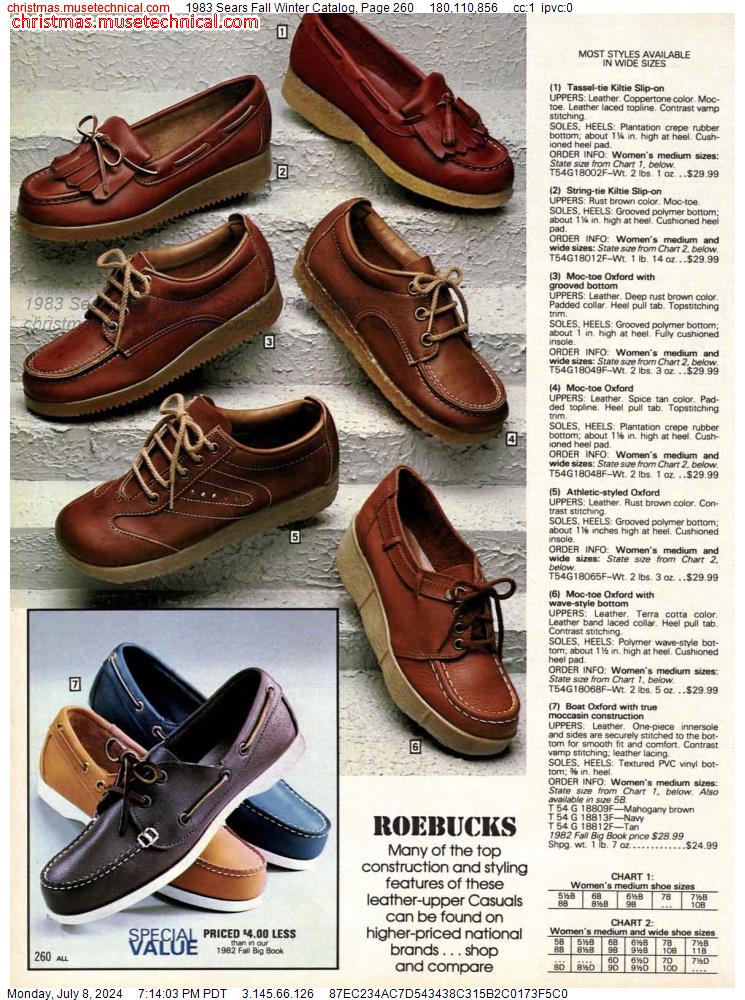 1983 Sears Fall Winter Catalog, Page 260