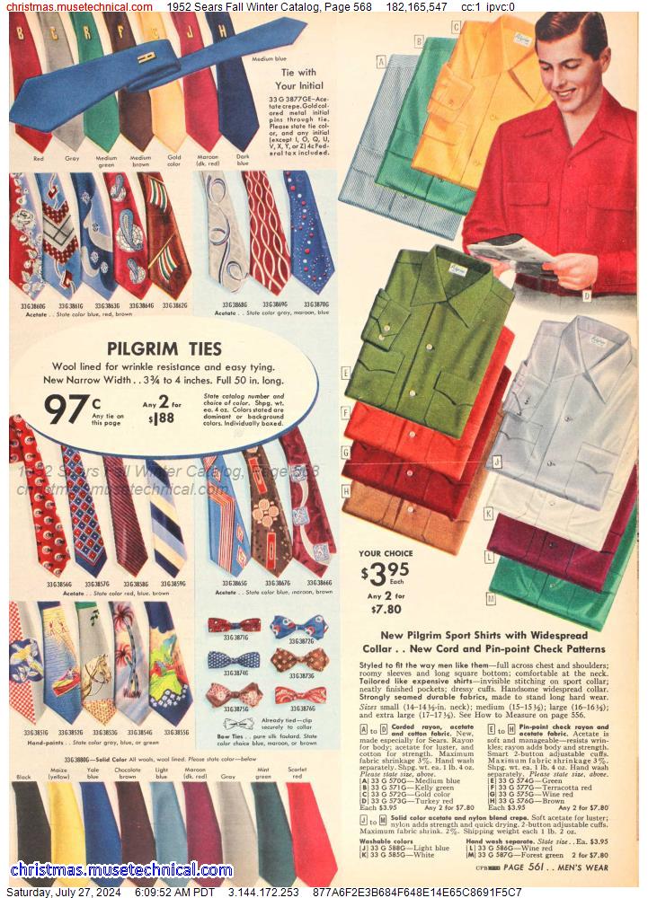 1952 Sears Fall Winter Catalog, Page 568