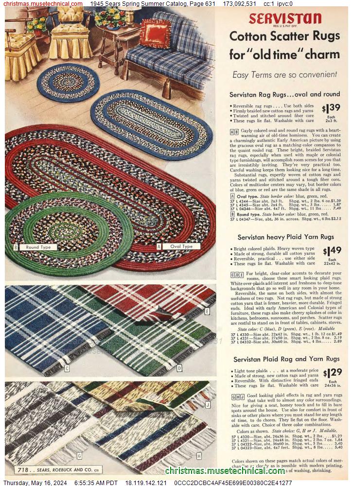 1945 Sears Spring Summer Catalog, Page 631