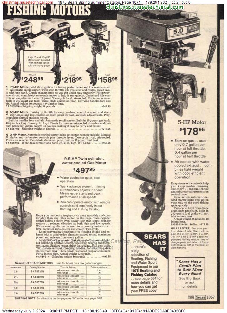 1975 Sears Spring Summer Catalog, Page 1071
