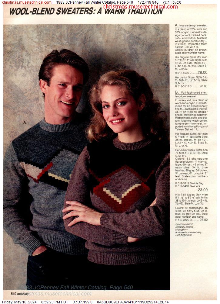 1983 JCPenney Fall Winter Catalog, Page 540