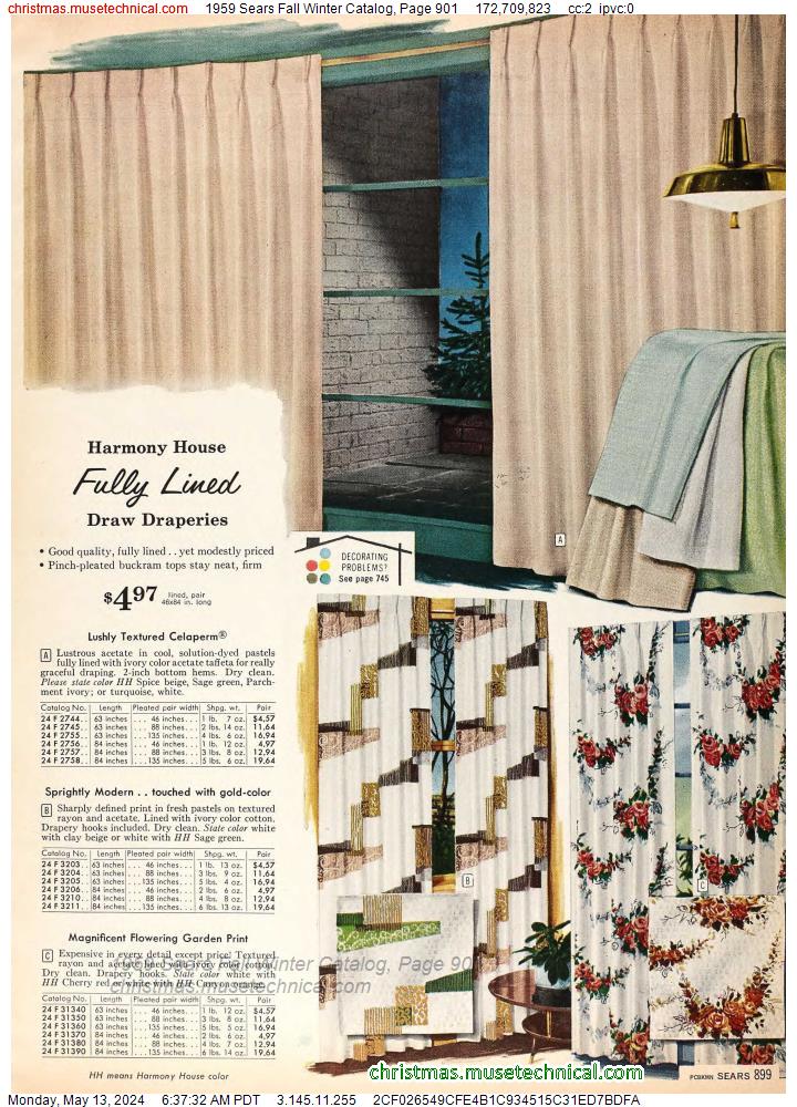 1959 Sears Fall Winter Catalog, Page 901
