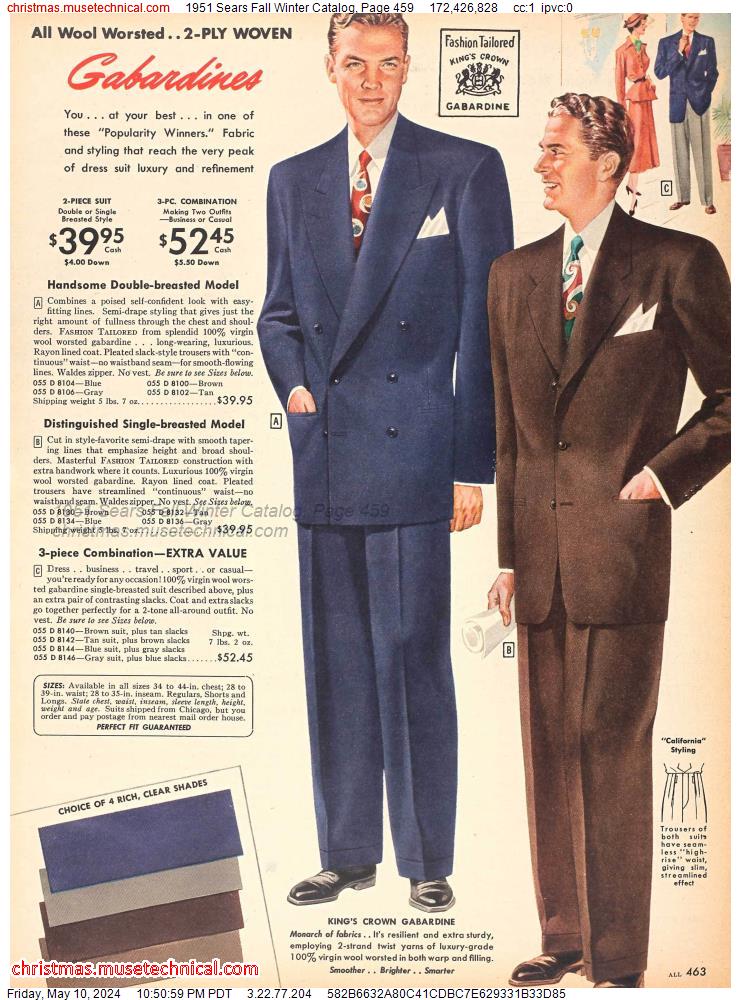 1951 Sears Fall Winter Catalog, Page 459