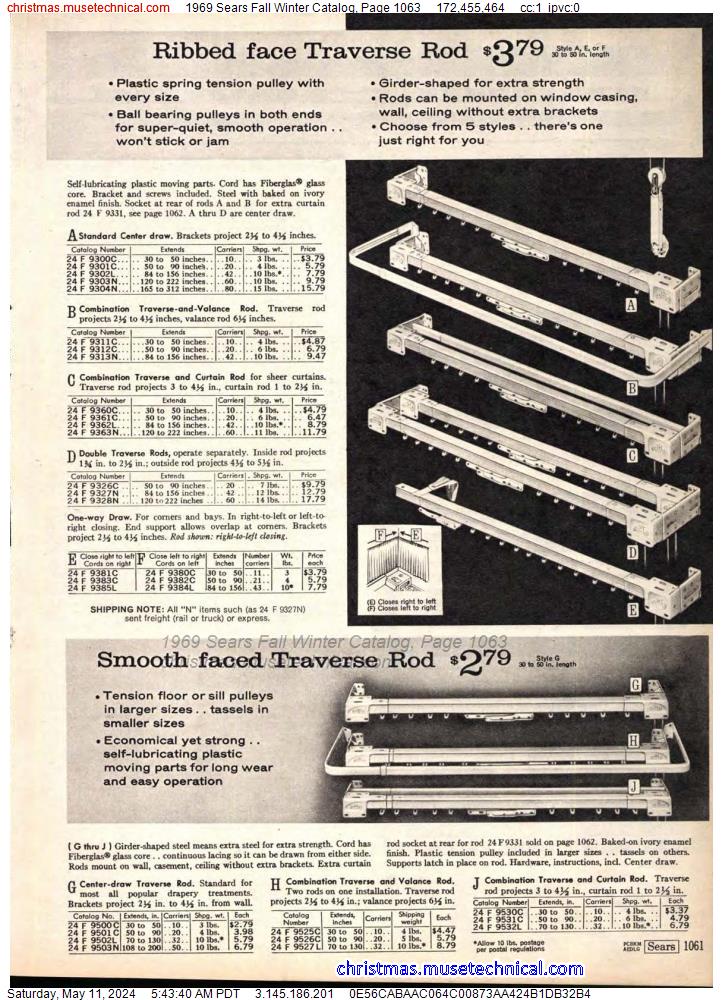1969 Sears Fall Winter Catalog, Page 1063