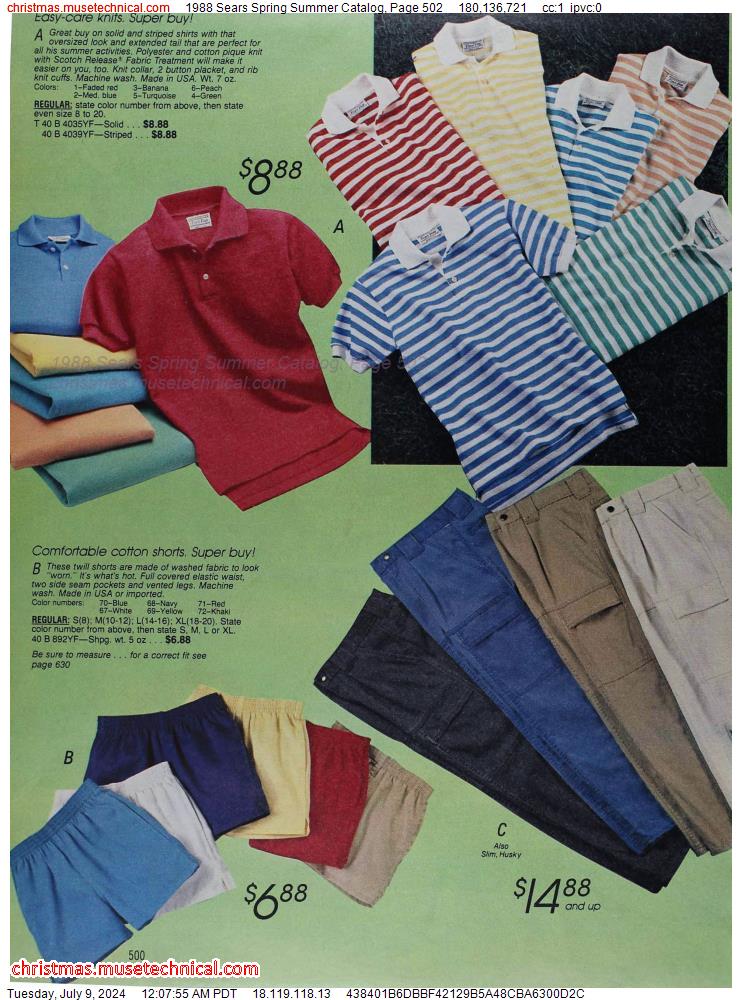 1988 Sears Spring Summer Catalog, Page 502