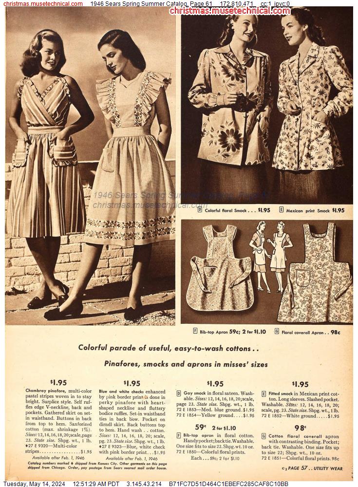 1946 Sears Spring Summer Catalog, Page 61