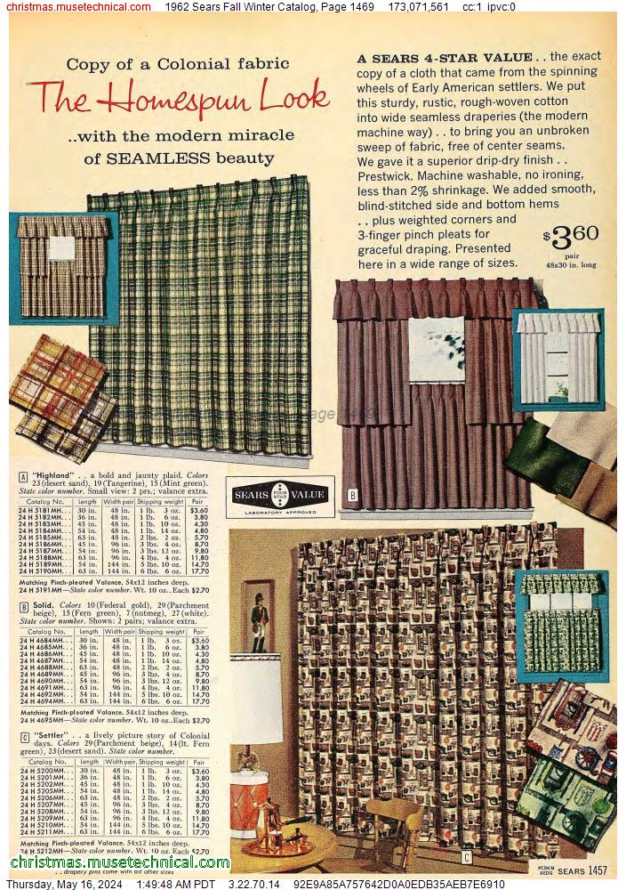 1962 Sears Fall Winter Catalog, Page 1469