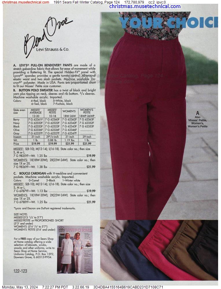 1991 Sears Fall Winter Catalog, Page 124