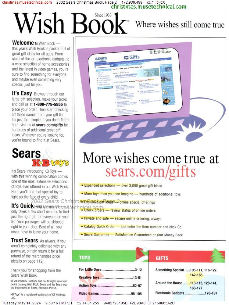 2002 Sears Christmas Book, Page 2