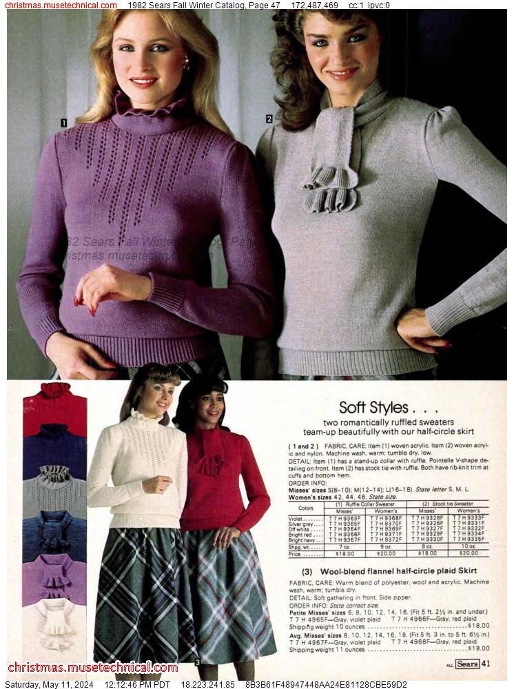 1982 Sears Fall Winter Catalog, Page 47