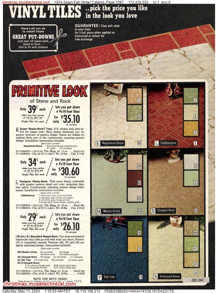1974 Sears Fall Winter Catalog, Page 1367
