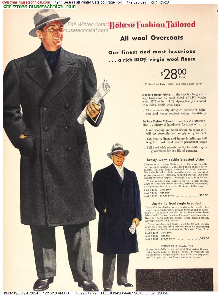 1944 Sears Fall Winter Catalog, Page 454