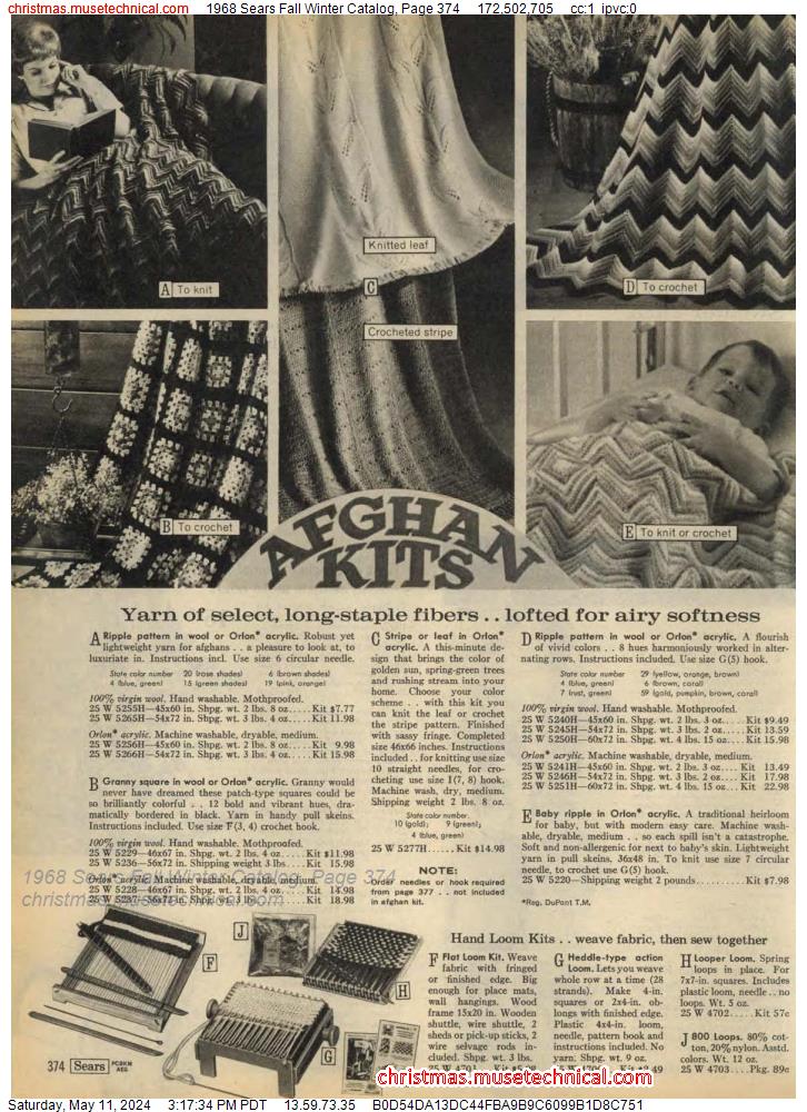 1968 Sears Fall Winter Catalog, Page 374