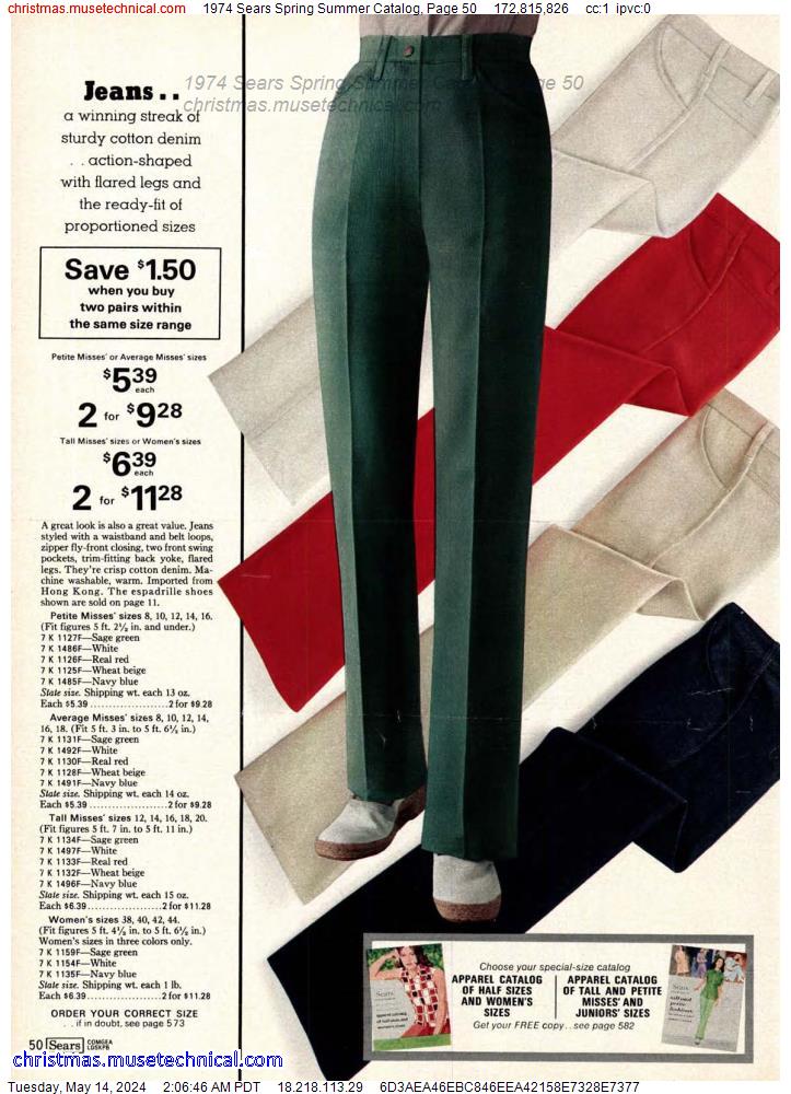 1974 Sears Spring Summer Catalog, Page 50