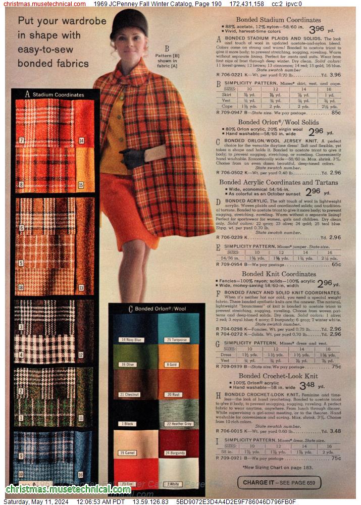 1969 JCPenney Fall Winter Catalog, Page 190