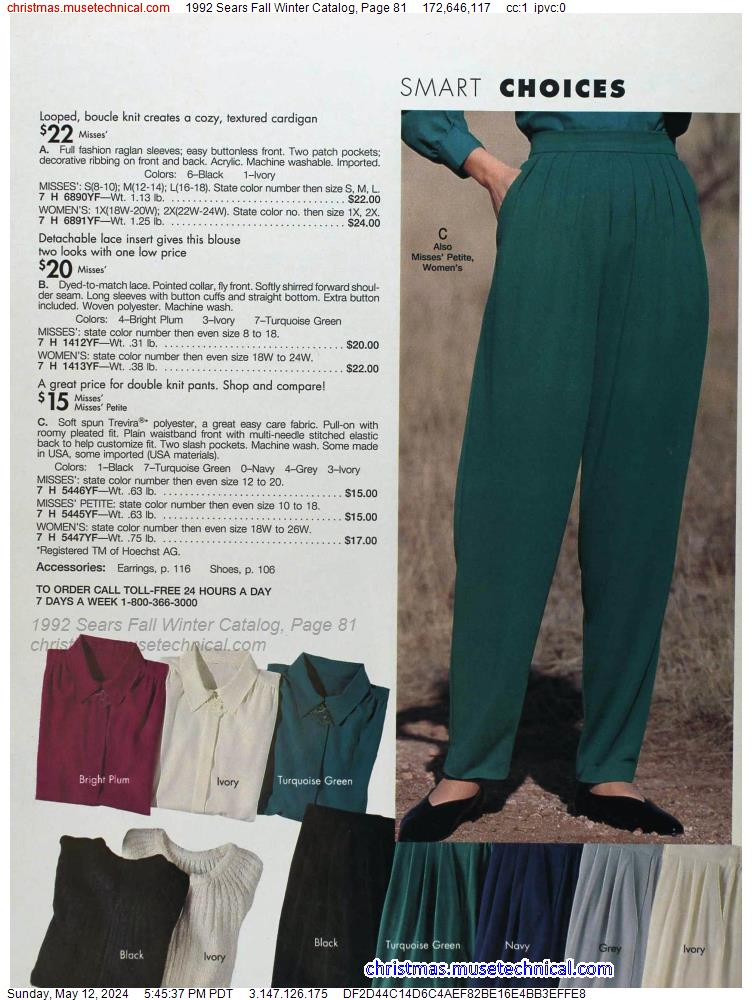 1992 Sears Fall Winter Catalog, Page 81