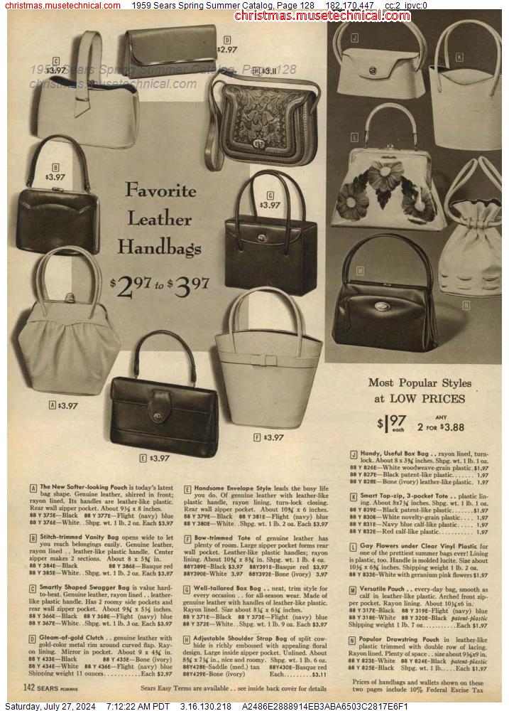 1959 Sears Spring Summer Catalog, Page 128