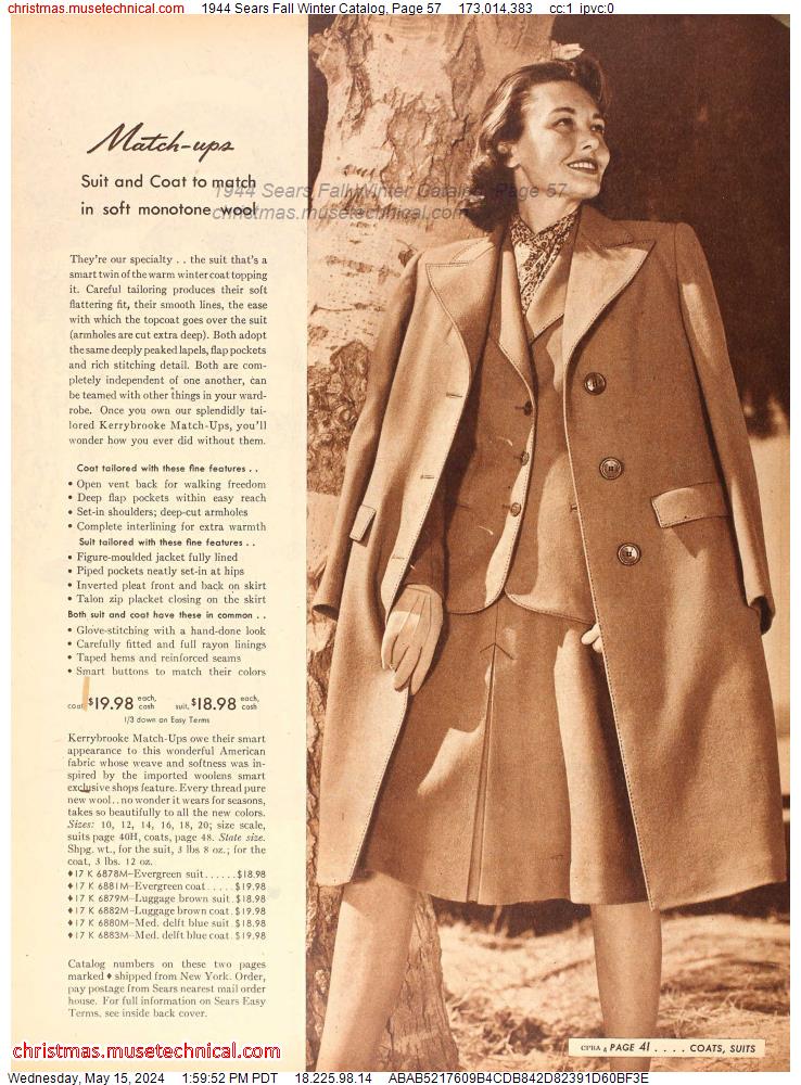 1944 Sears Fall Winter Catalog, Page 57
