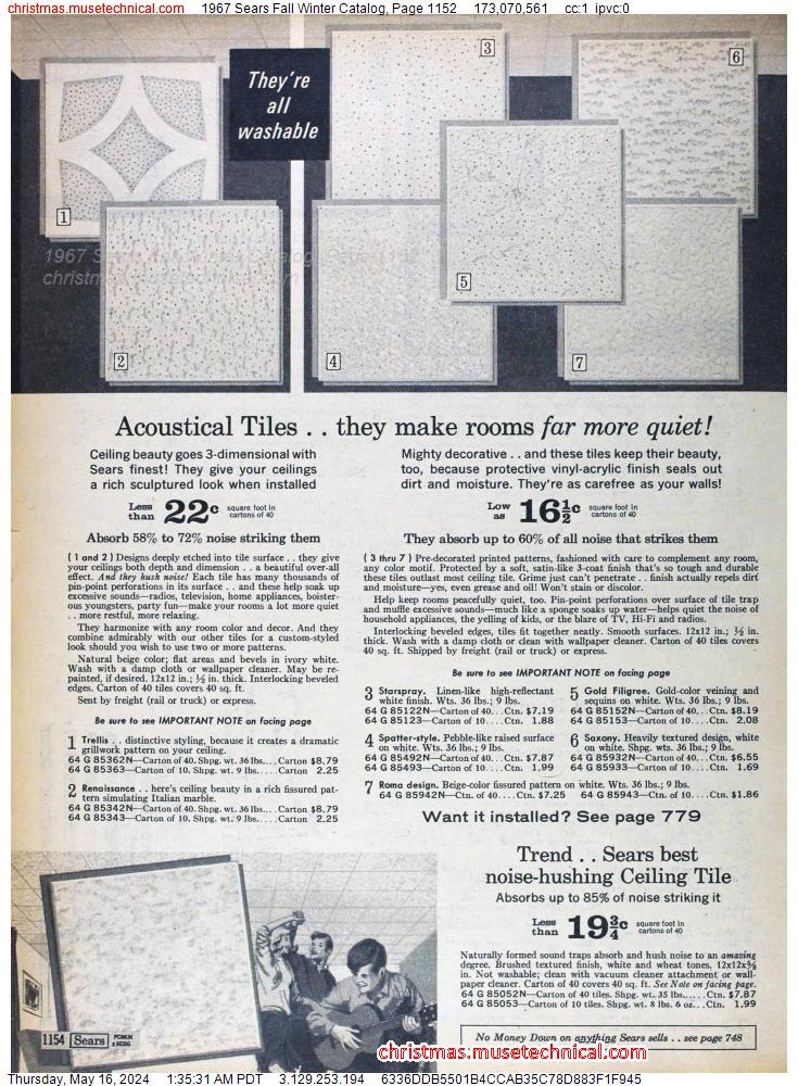 1967 Sears Fall Winter Catalog, Page 1152