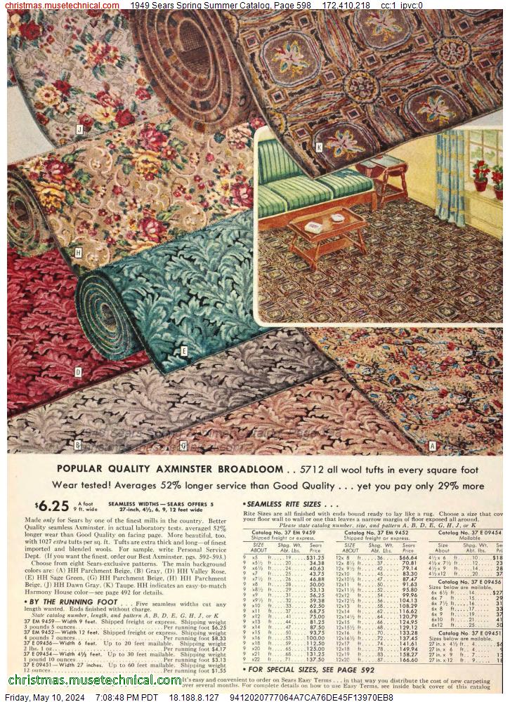 1949 Sears Spring Summer Catalog, Page 598