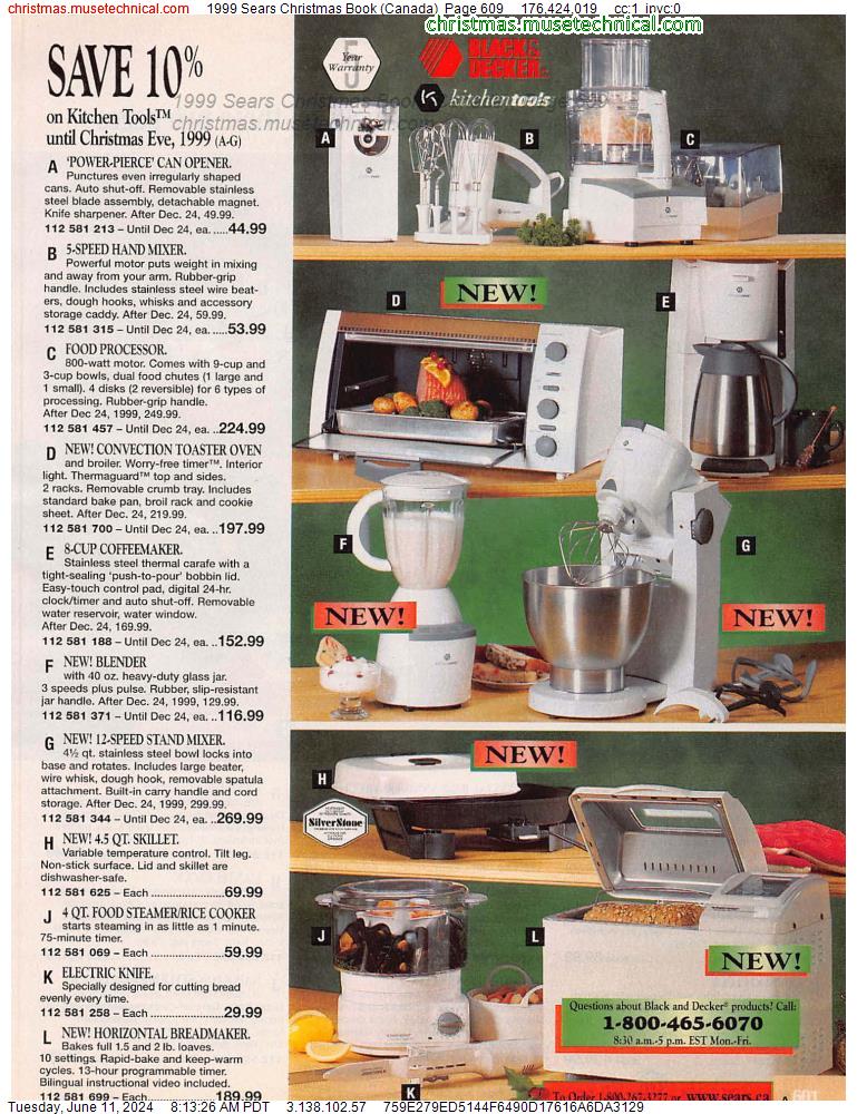 1999 Sears Christmas Book (Canada), Page 609