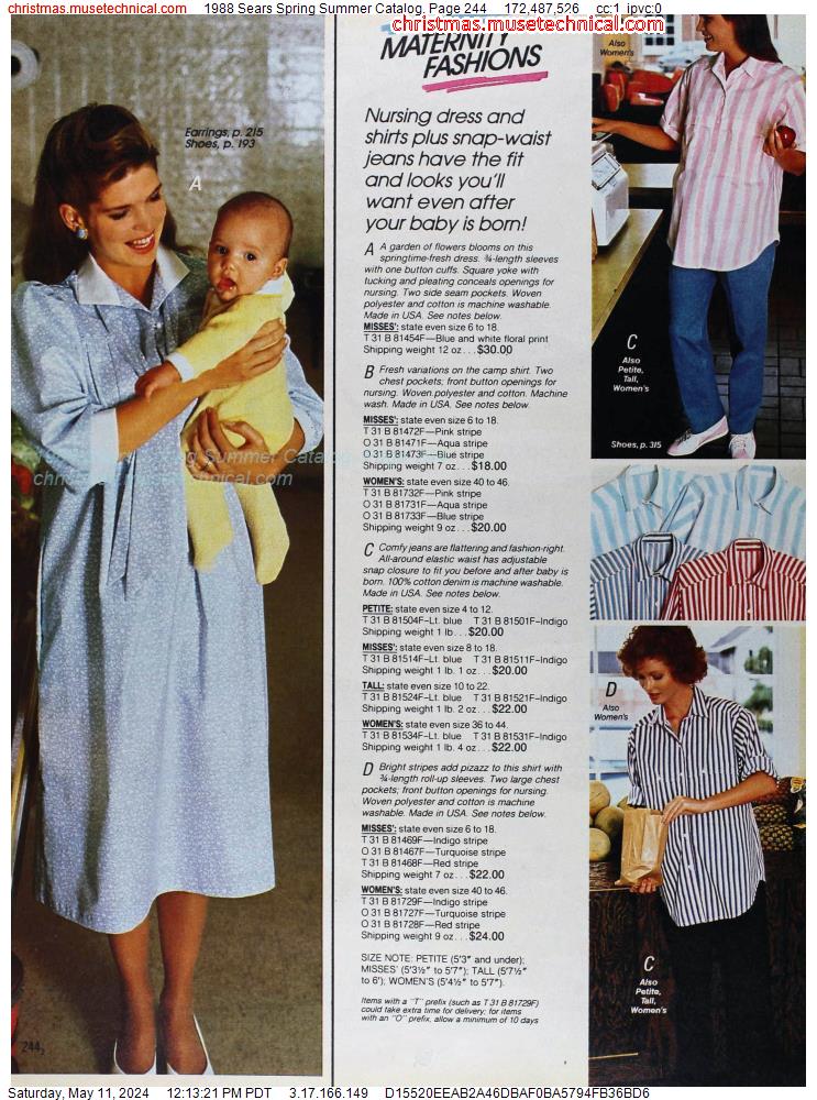 1988 Sears Spring Summer Catalog, Page 244