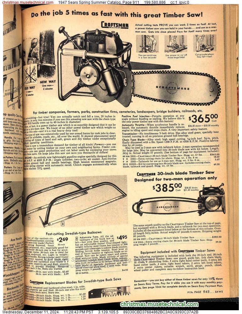 1947 Sears Spring Summer Catalog, Page 911