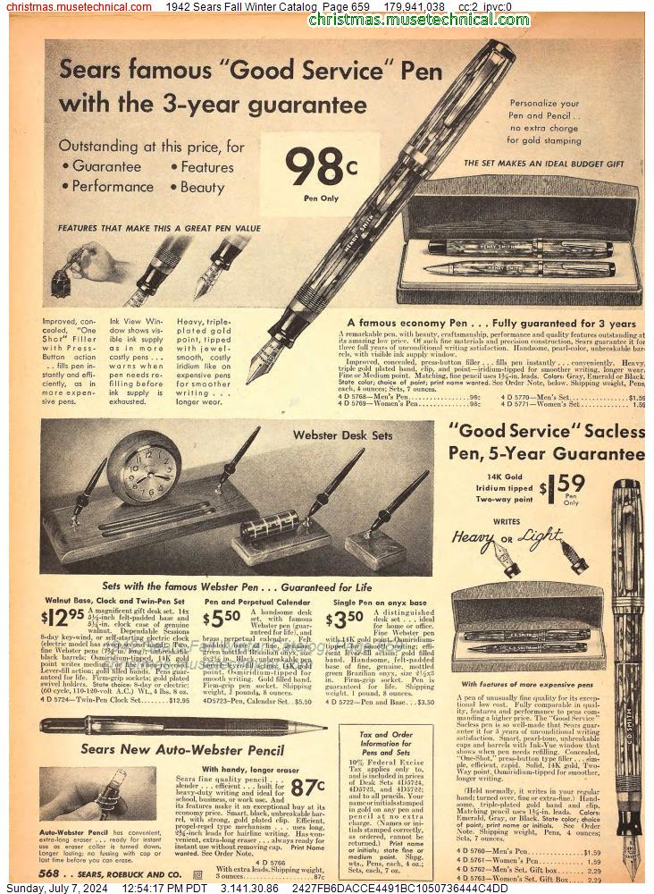 1942 Sears Fall Winter Catalog, Page 659