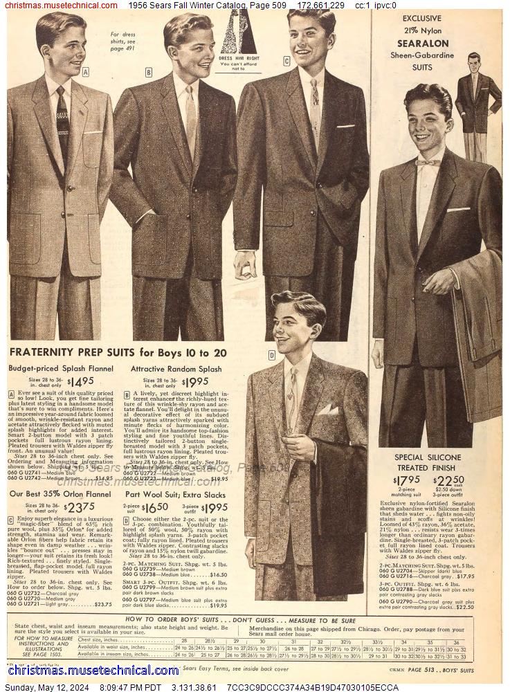 1956 Sears Fall Winter Catalog, Page 509