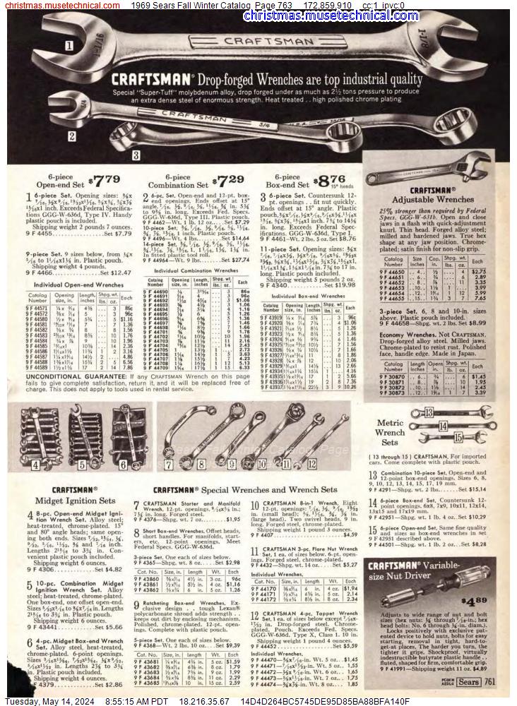 1969 Sears Fall Winter Catalog, Page 763