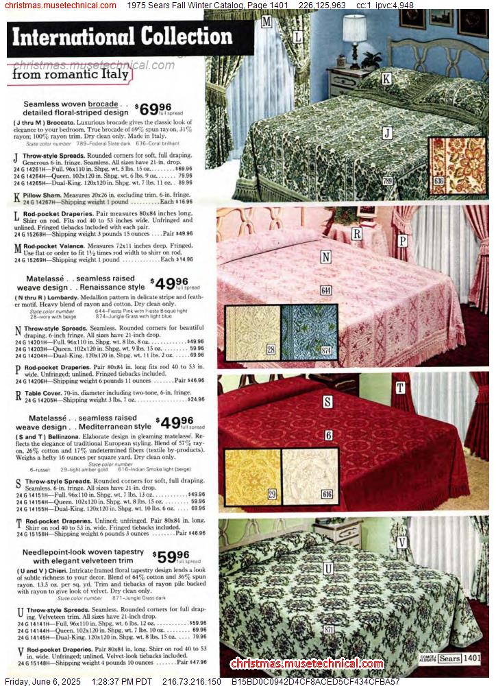 1975 Sears Fall Winter Catalog, Page 1401