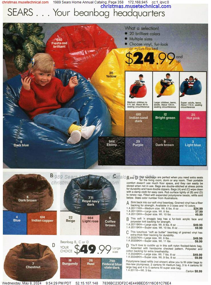 1989 Sears Home Annual Catalog, Page 358