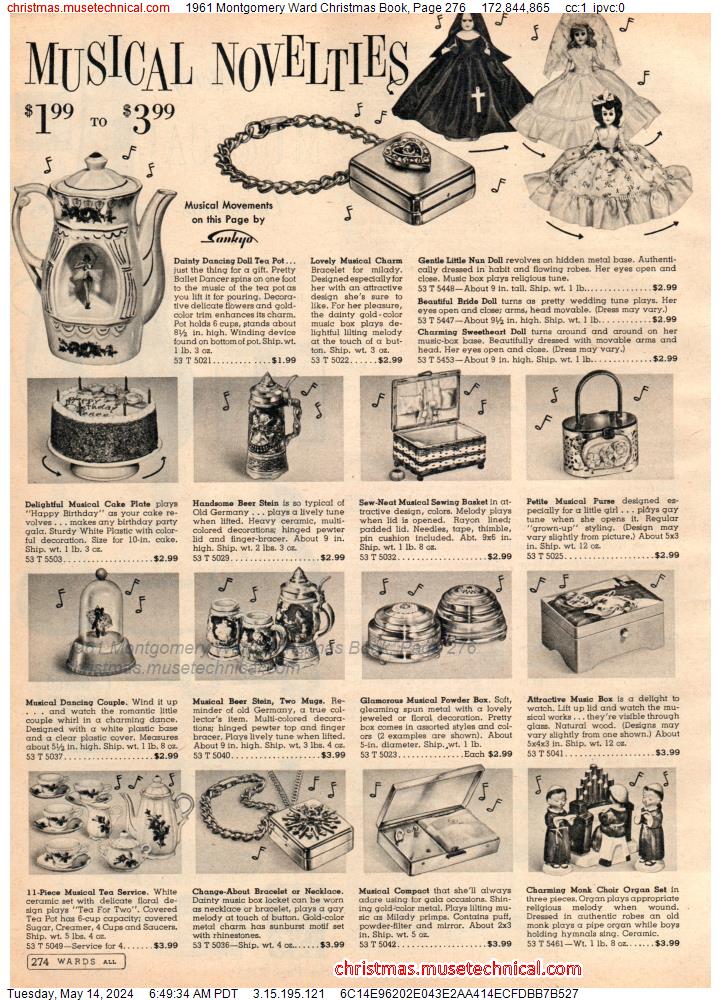1961 Montgomery Ward Christmas Book, Page 276