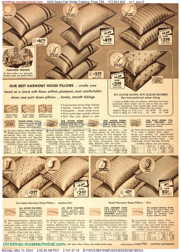 1949 Sears Fall Winter Catalog, Page 706