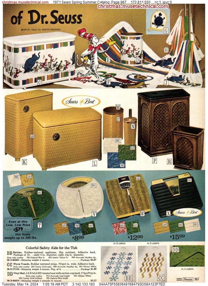 1971 Sears Spring Summer Catalog, Page 967