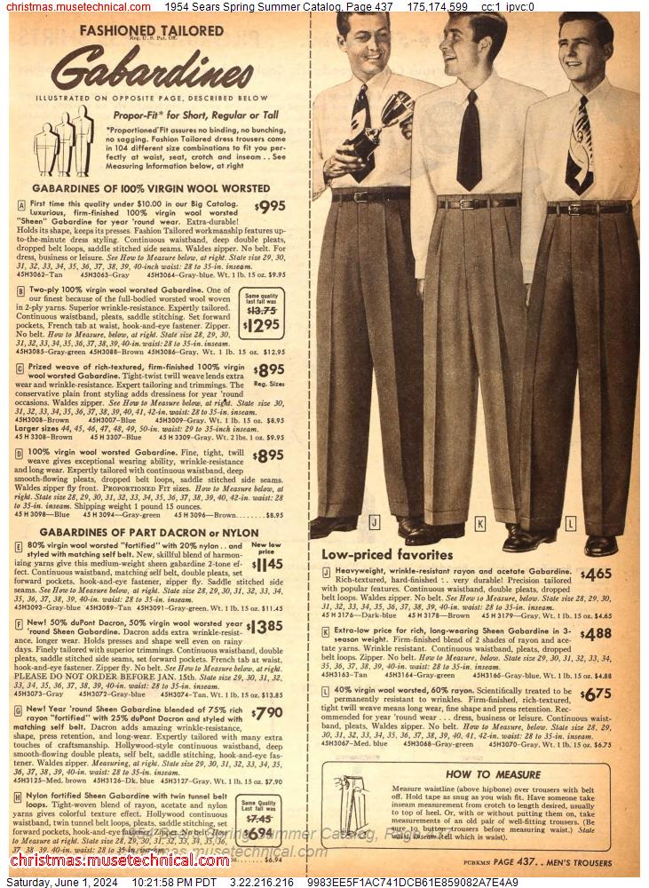 1954 Sears Spring Summer Catalog, Page 437