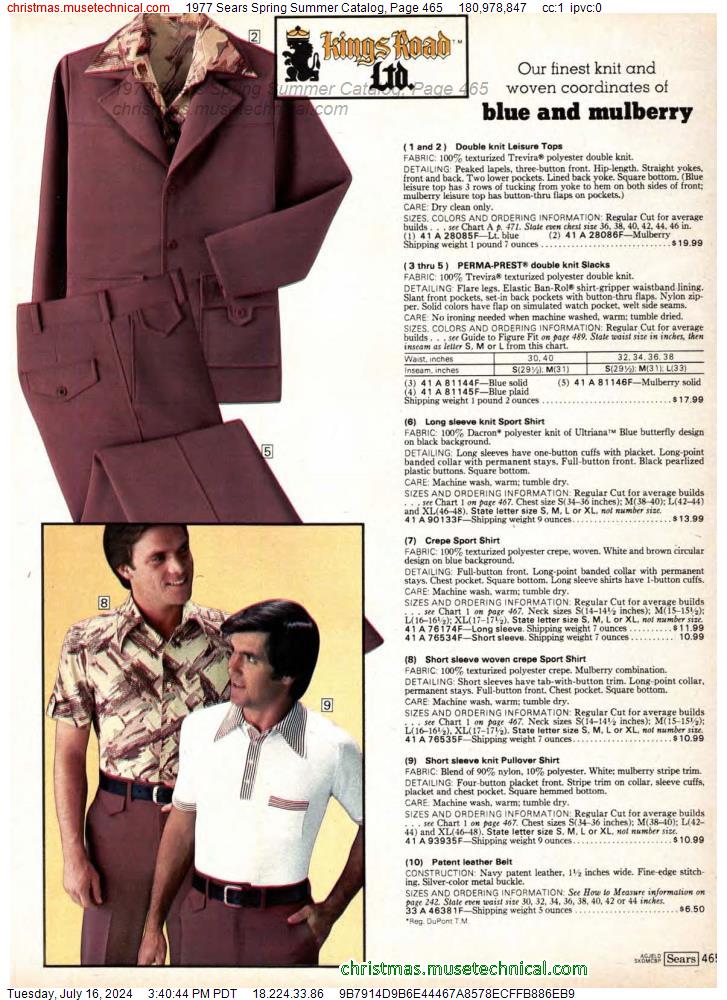 1977 Sears Spring Summer Catalog, Page 465