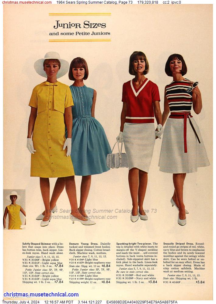 1964 Sears Spring Summer Catalog, Page 73