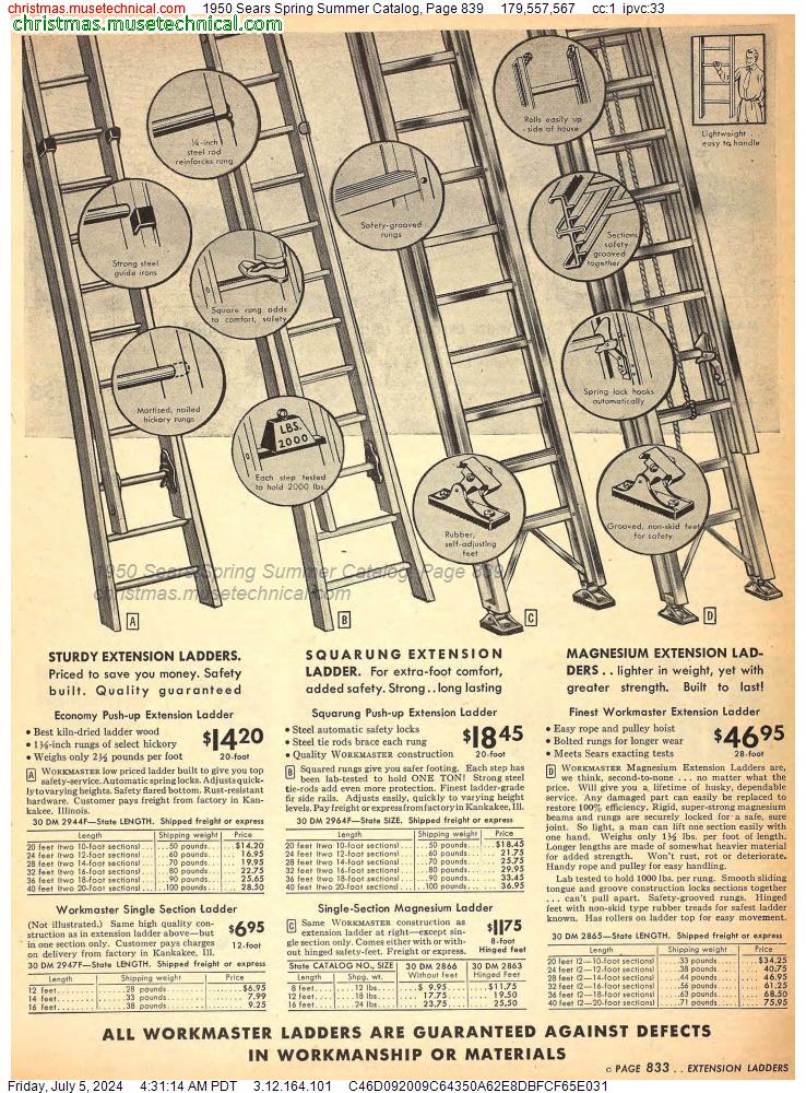 1950 Sears Spring Summer Catalog, Page 839