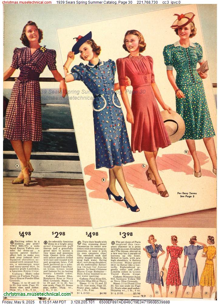 1939 Sears Spring Summer Catalog, Page 30