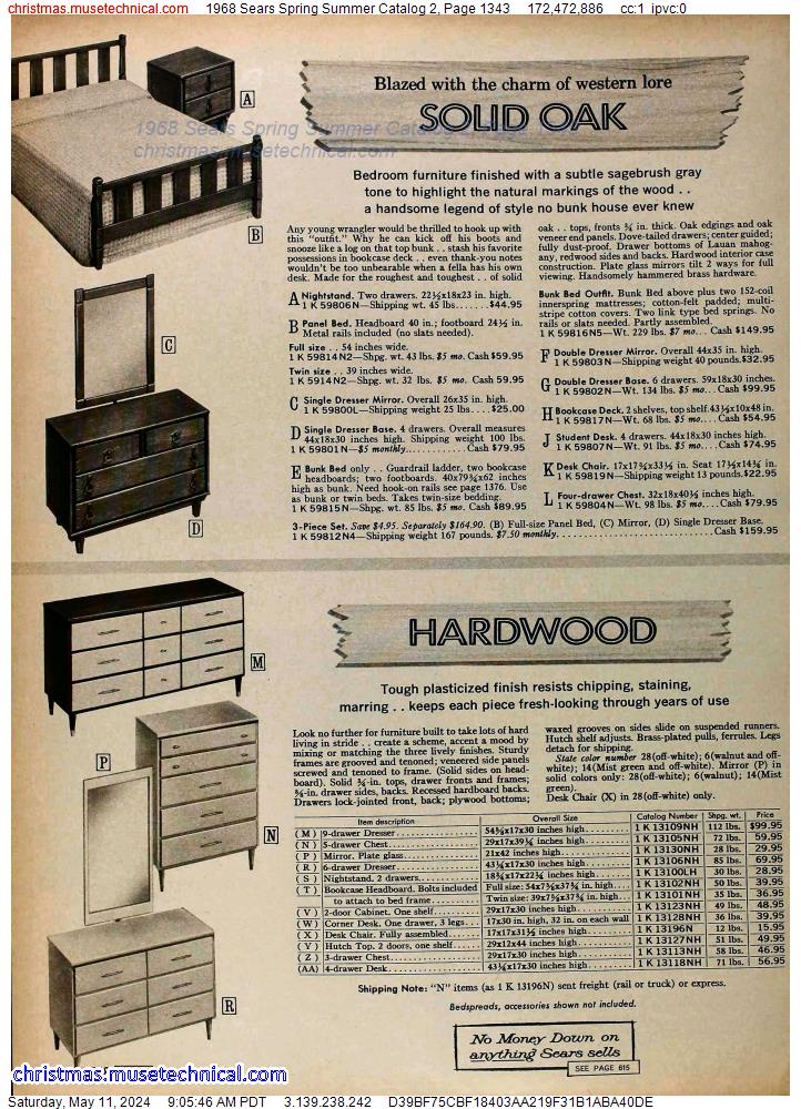 1968 Sears Spring Summer Catalog 2, Page 1343