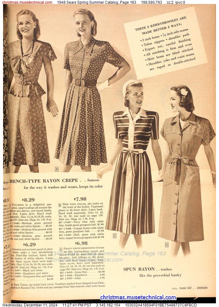 1948 Sears Spring Summer Catalog, Page 163